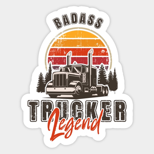 Badass Trucker Legend Sticker by HomeCoquette